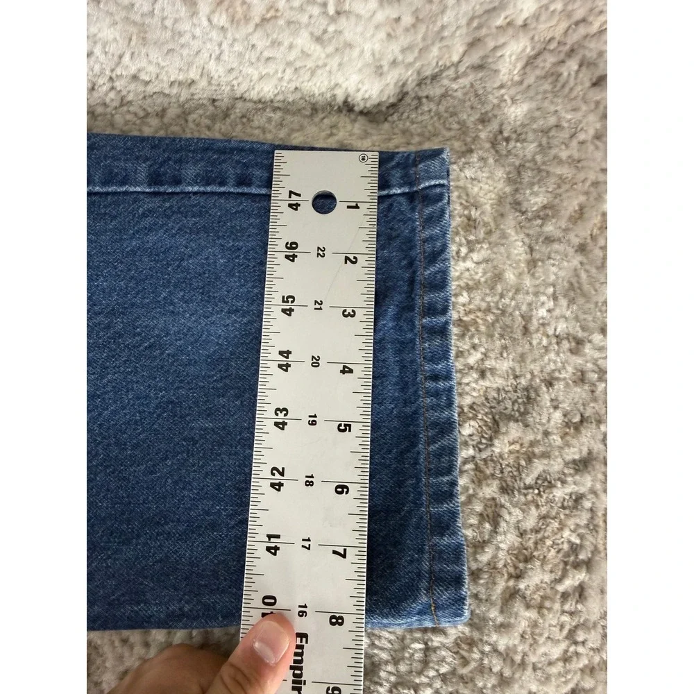 Levi's Size 38x30 505 Straight Leg Regular Fit Denim Jeans Blue Full Length Mens